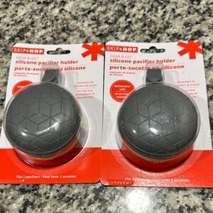 Skip Hop Charcoal Silicone Pacifier Holder